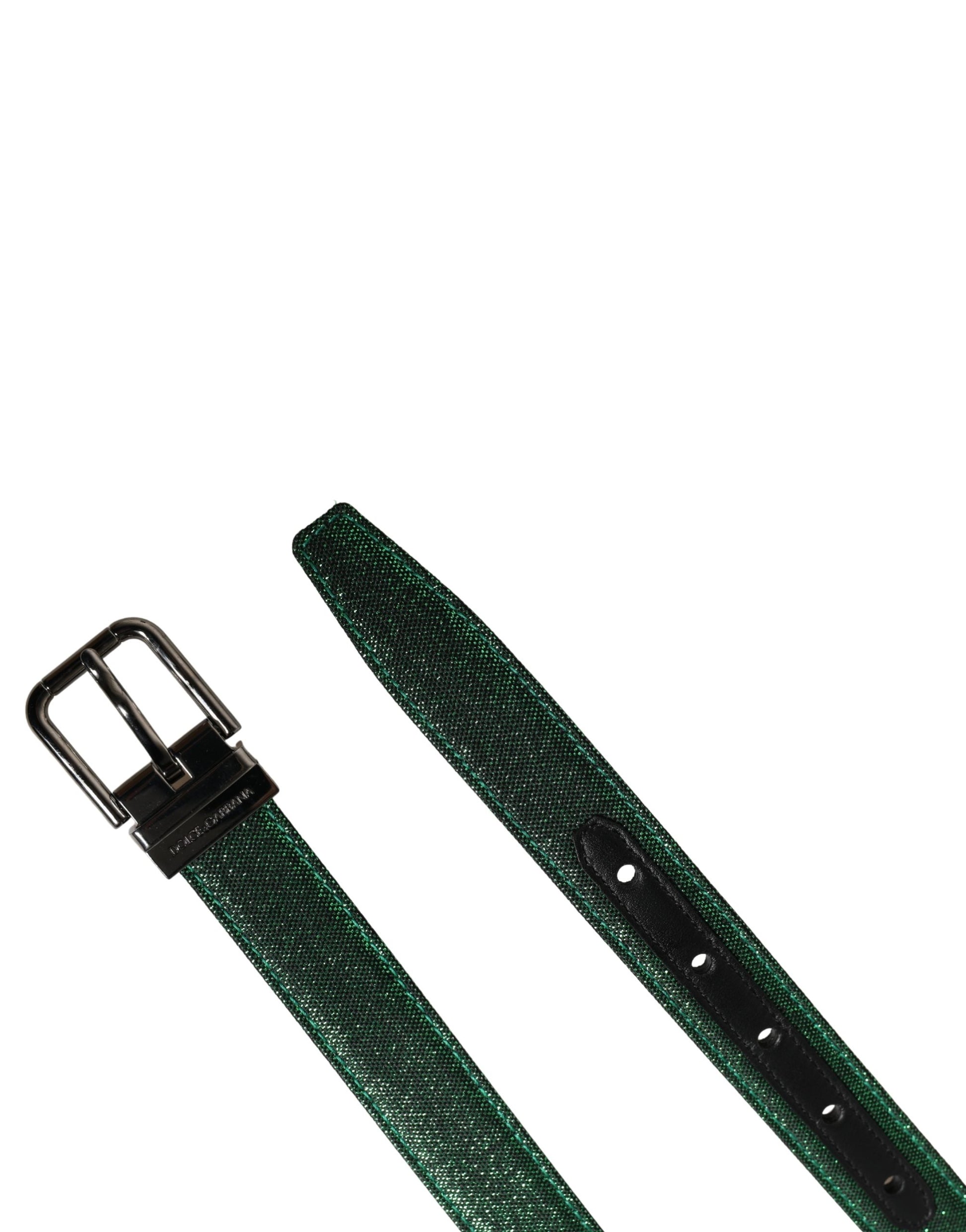Dolce & Gabbana Metallic Green Metal Buckle Belt for Men
