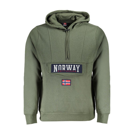 Norway 1963 Verde Green Cotton Men's Hooded Sweatshirt