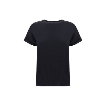 Brunello Cucinelli Black Cashmere Blend T-Shirt