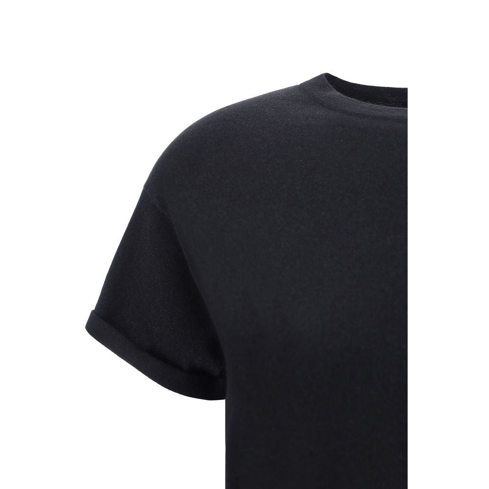 Brunello Cucinelli Black Cashmere Blend T-Shirt