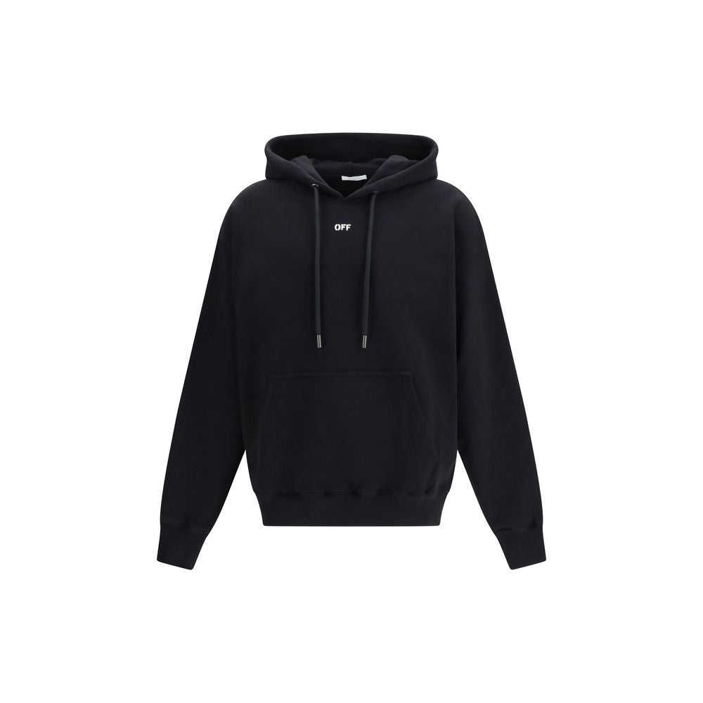 Off-White Black Cotton Sweatshirt - The Skate Hoodie