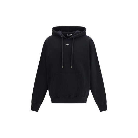 Off-White Black Cotton Sweatshirt - The Skate Hoodie