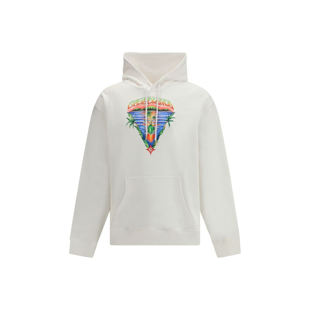 Casablanca White Cotton Sweatshirt - Innocence Triangle Hoodie