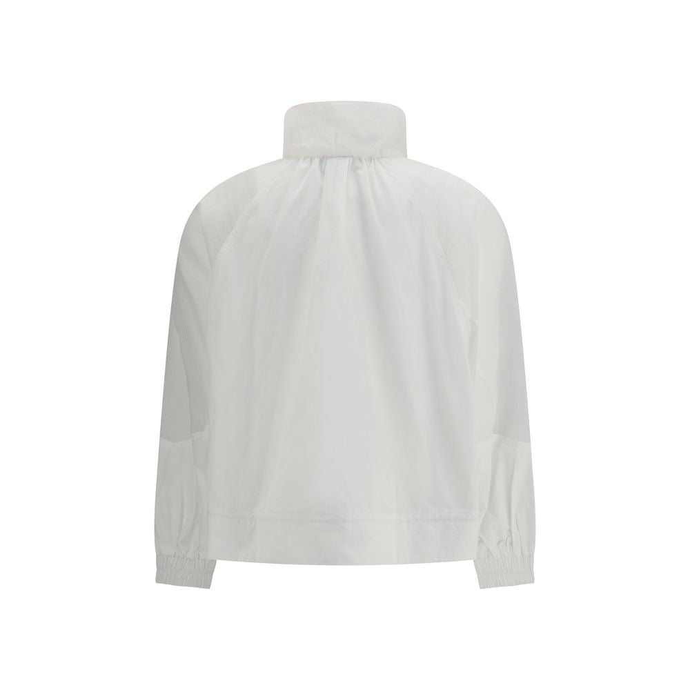PINKO White Beth Jacket with Sheer Sleeves