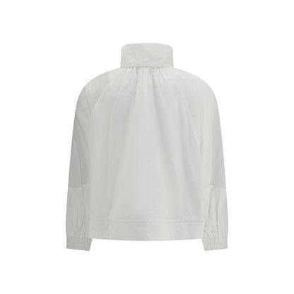PINKO White Beth Jacket with Sheer Sleeves