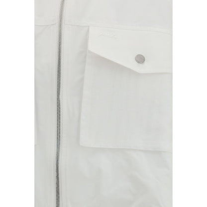 PINKO White Beth Jacket with Sheer Sleeves