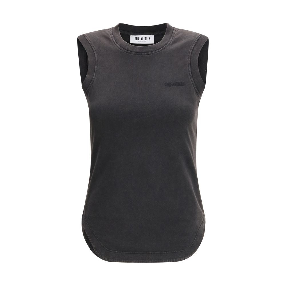 The Attico Black Cotton Top - Reese Tank Top
