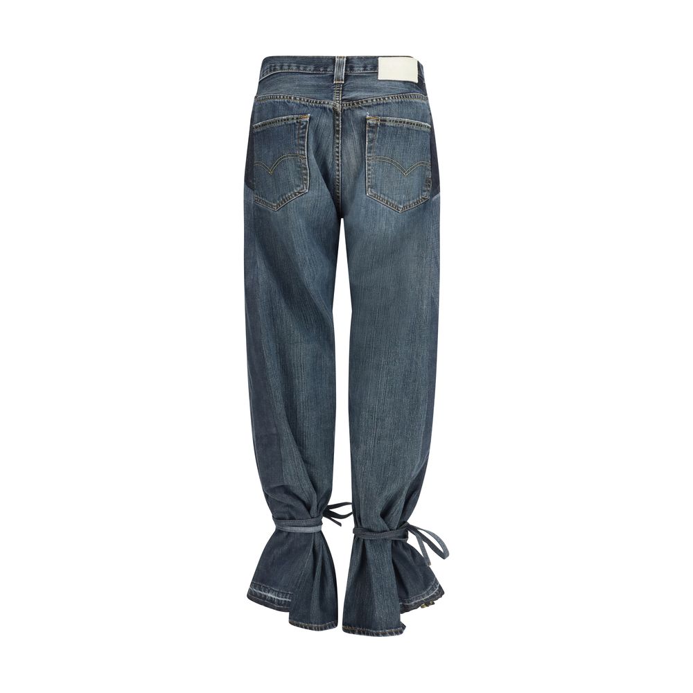 E.L.V. DENIM Gray Cotton Balloon Fit Ridley Jeans