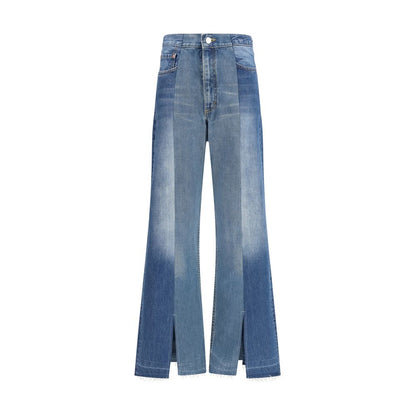 E.L.V. Denim Blue Cotton Flared Arcola Jeans