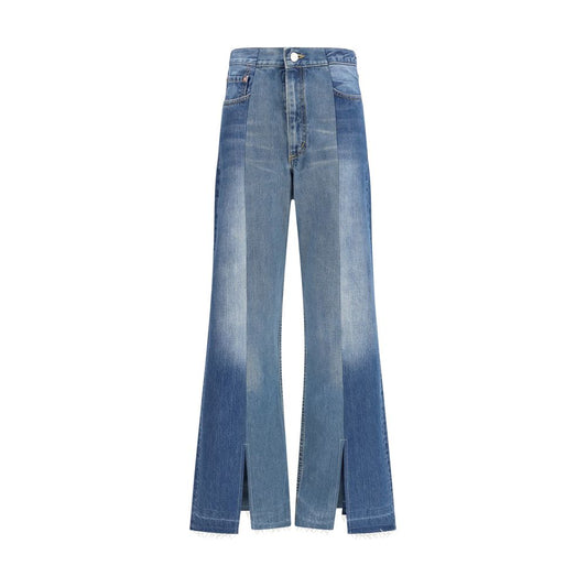E.L.V. Denim Blue Cotton Flared Arcola Jeans