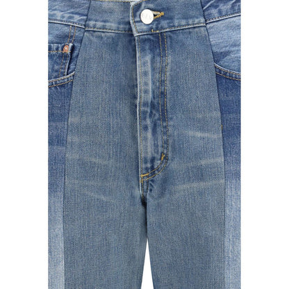 E.L.V. Denim Blue Cotton Flared Arcola Jeans