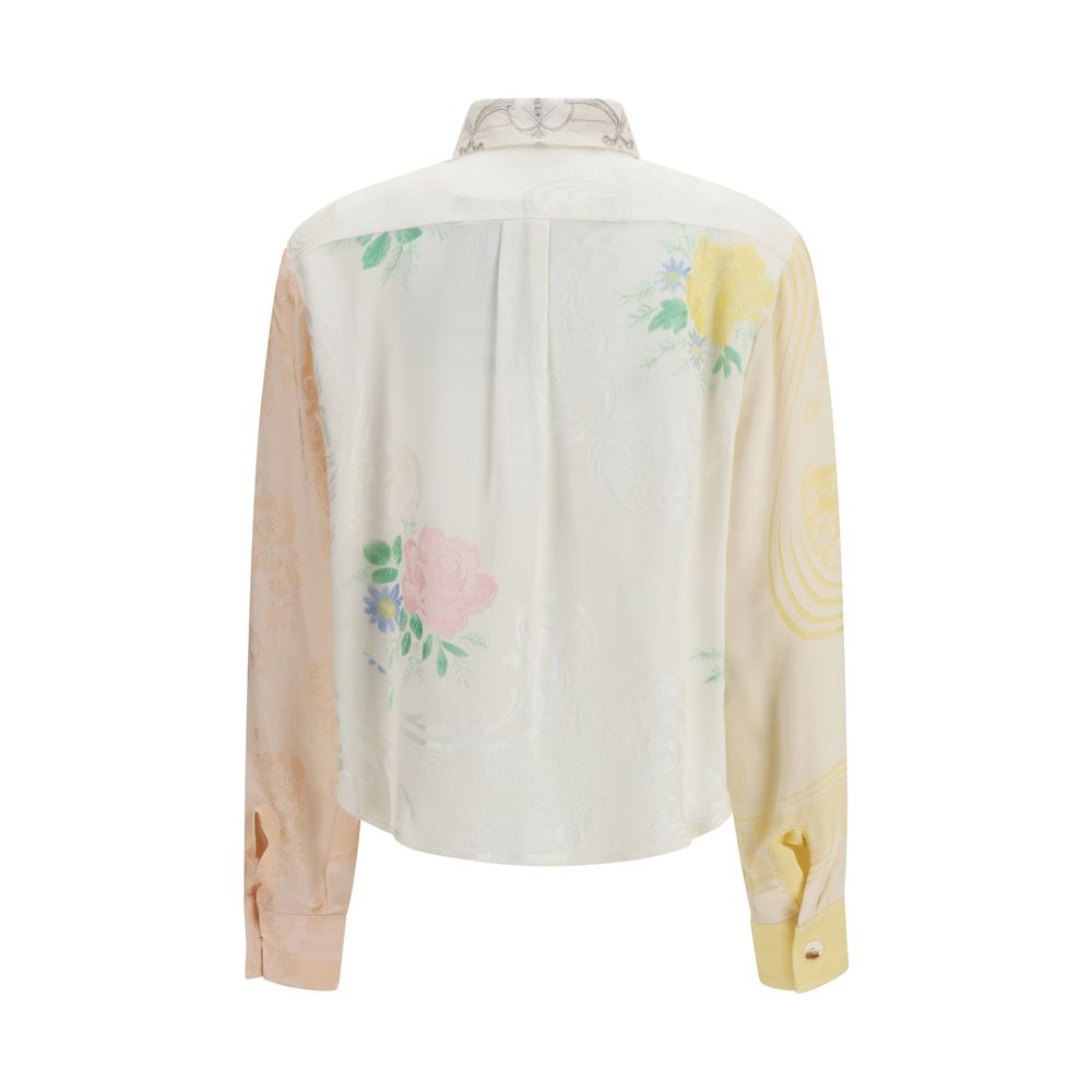E.L.V. DENIM Emilie Embroidered Multicolor Cotton Shirt