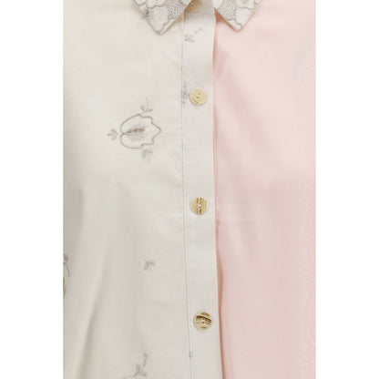 E.L.V. DENIM Emilie Embroidered Multicolor Cotton Shirt
