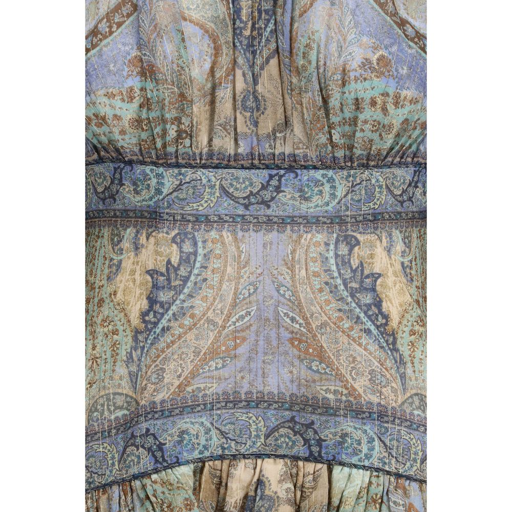 Zimmermann Tapestry Blue Paisley Print Wanderlust Mini Dress