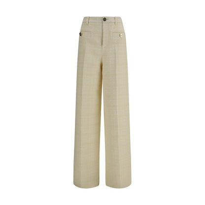 Gucci Beige Cotton Tweed Check Pant