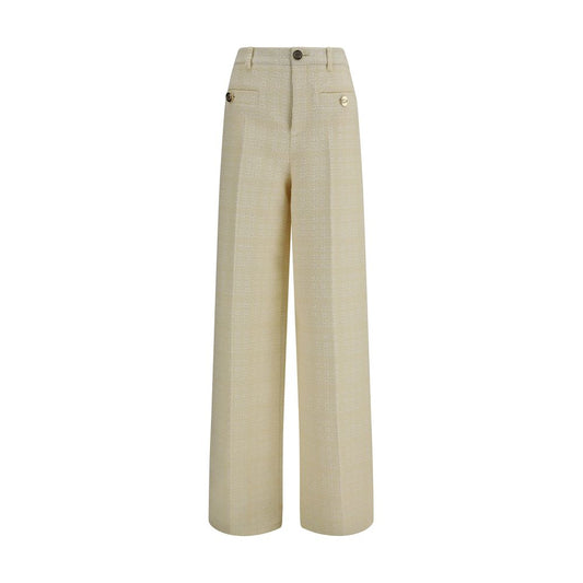 Gucci Beige Cotton Tweed Check Pant