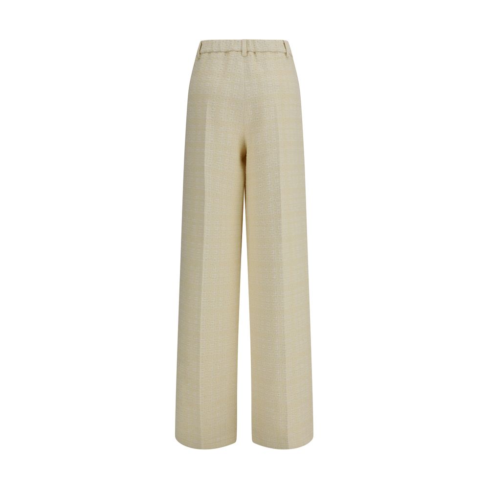 Gucci Beige Cotton Tweed Check Pant