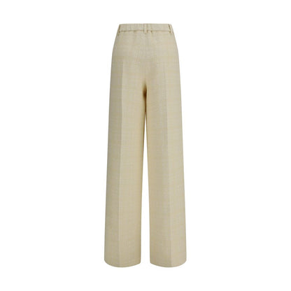 Gucci Beige Cotton Tweed Check Pant