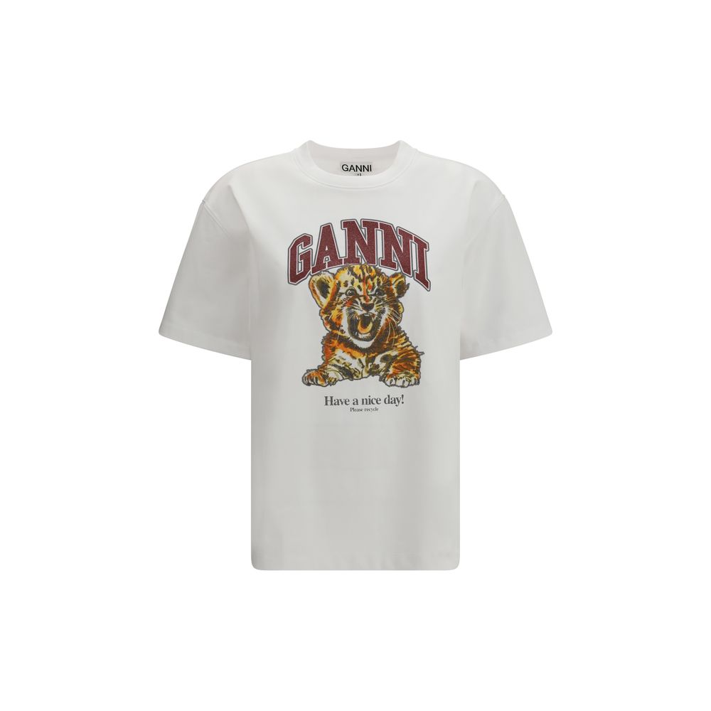 Ganni Beaded Tiger T-Shirt
