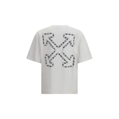 Off-White Chain Araldic Arrow T-shirt in White Cotton