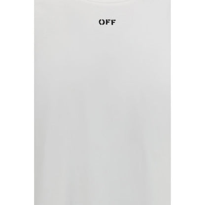 Off-White Chain Araldic Arrow T-shirt in White Cotton