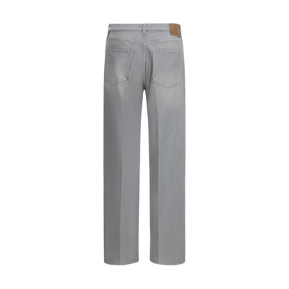 Prada Gray Cotton Straight-Leg Jeans