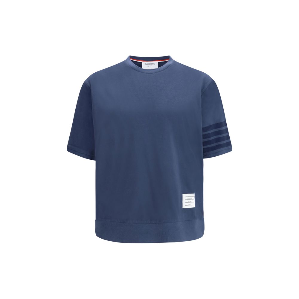 Thom Browne Blue 4-Bar Cotton Jersey T-Shirt