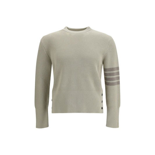 Thom Browne Beige Cotton Sweatshirt - 4-Bar Sweater