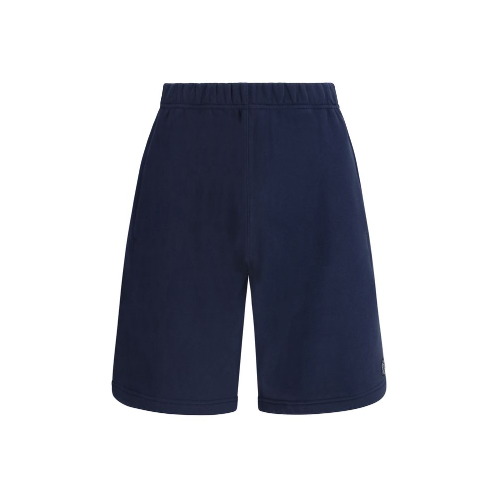 Kenzo Blue Cotton Bermuda Shorts - Boke Flower Design