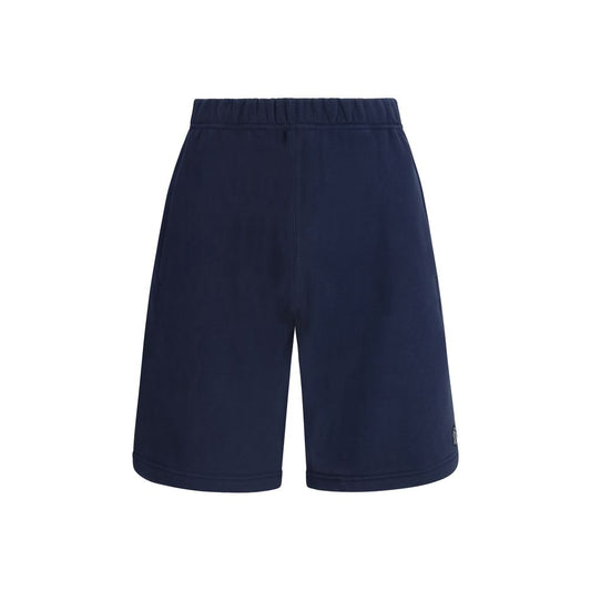 Kenzo Blue Cotton Bermuda Shorts - Boke Flower Design