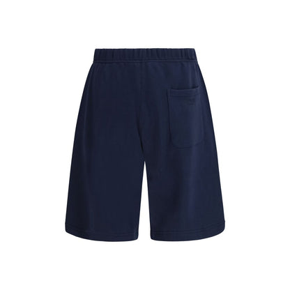 Kenzo Blue Cotton Bermuda Shorts - Boke Flower Design