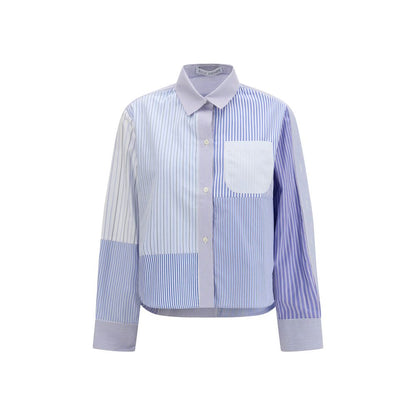 E.L.V. DENIM Emilie Shirt - Blue Cotton Pattern