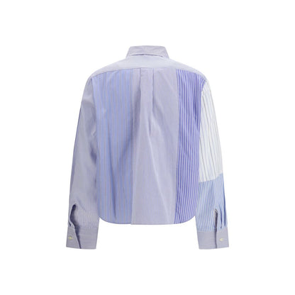E.L.V. DENIM Emilie Shirt - Blue Cotton Pattern