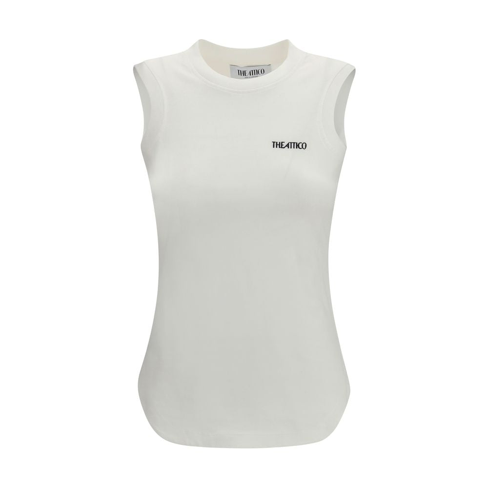 The Attico White Cotton Top - Reese Tank Top