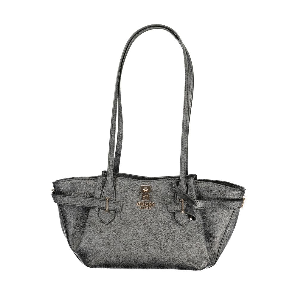 GUESS JEANS Black Polyurethane Women's Handbag - YESBA Tote