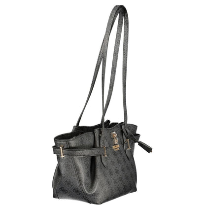 GUESS JEANS Black Polyurethane Women's Handbag - YESBA Tote