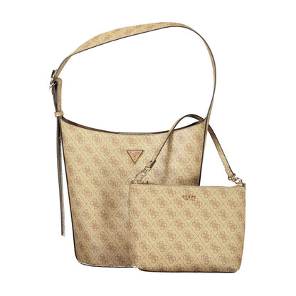 GUESS JEANS Beige Polyurethane Women's Handbag - Meridian II
