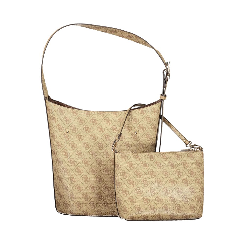 GUESS JEANS Beige Polyurethane Women's Handbag - Meridian II