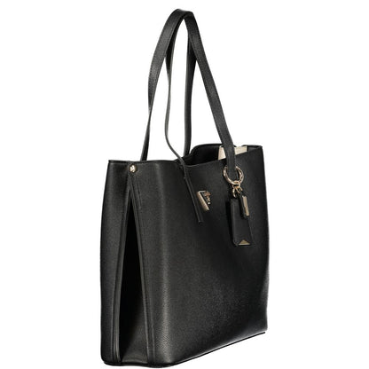 GUESS JEANS Black Polyurethane Women's Handbag - MERIDIAN II BAG