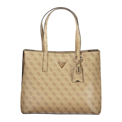 Guess Jeans Beige Polyurethane Meridian II Handbag