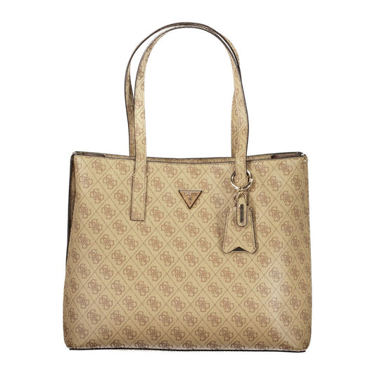 Guess Jeans Beige Polyurethane Meridian II Handbag