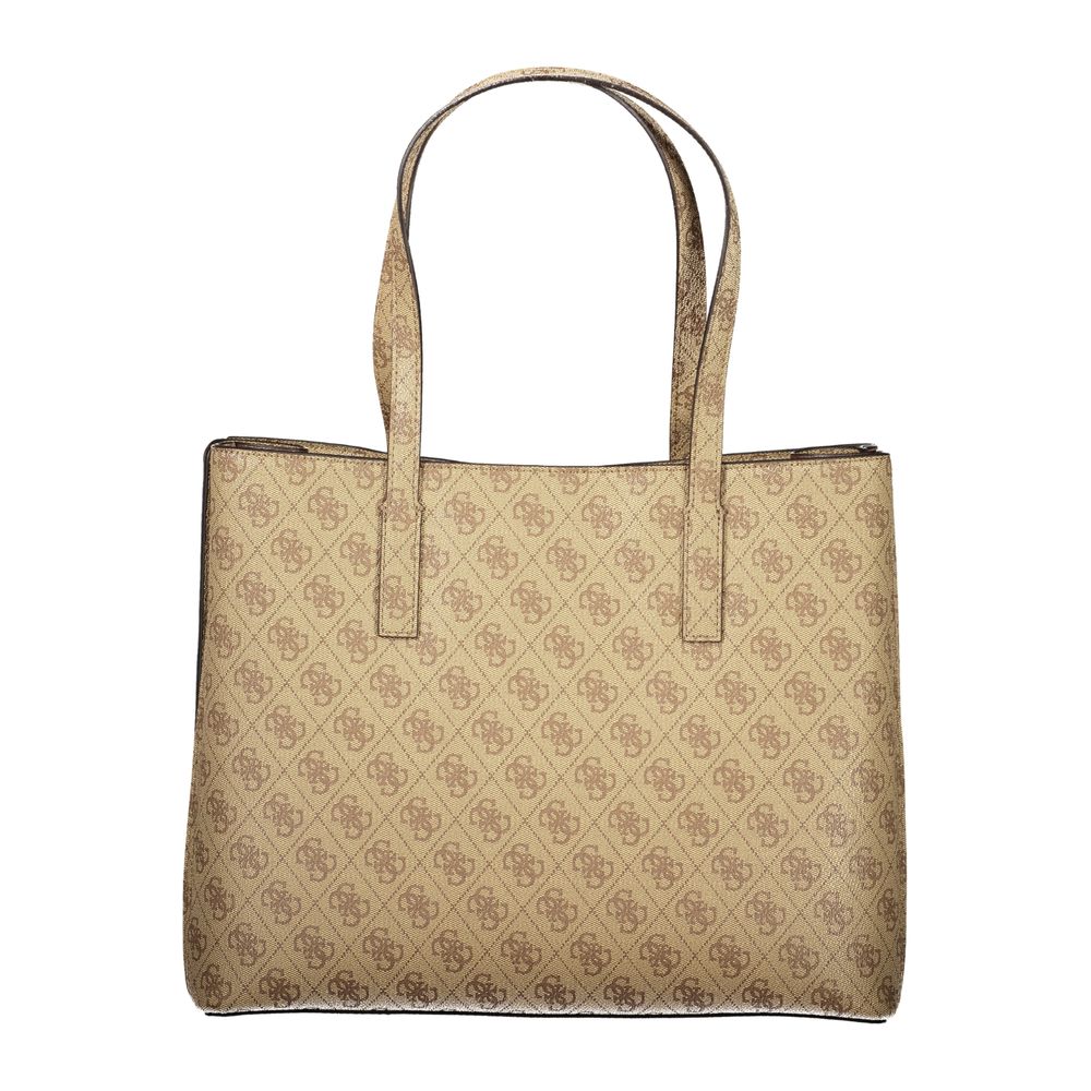 Guess Jeans Beige Polyurethane Meridian II Handbag