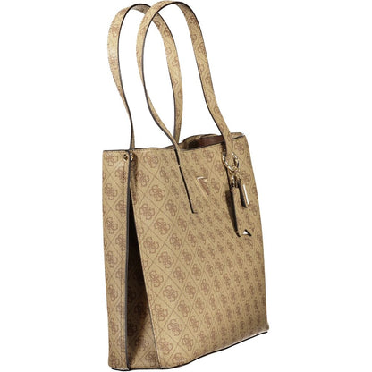Guess Jeans Beige Polyurethane Meridian II Handbag