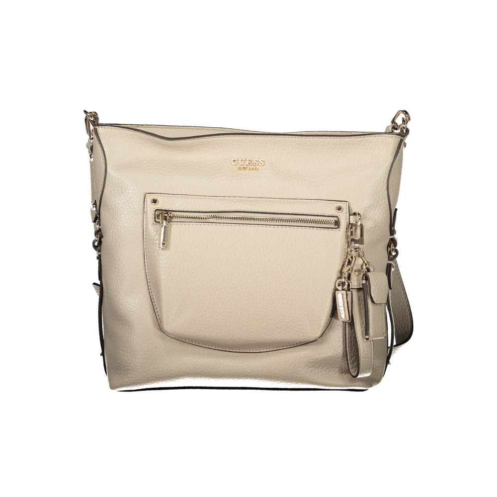 GUESS JEANS Beige Polyurethane Women's Handbag - Marsha Bag
