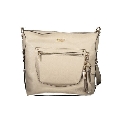 GUESS JEANS Beige Polyurethane Women's Handbag - Marsha Bag