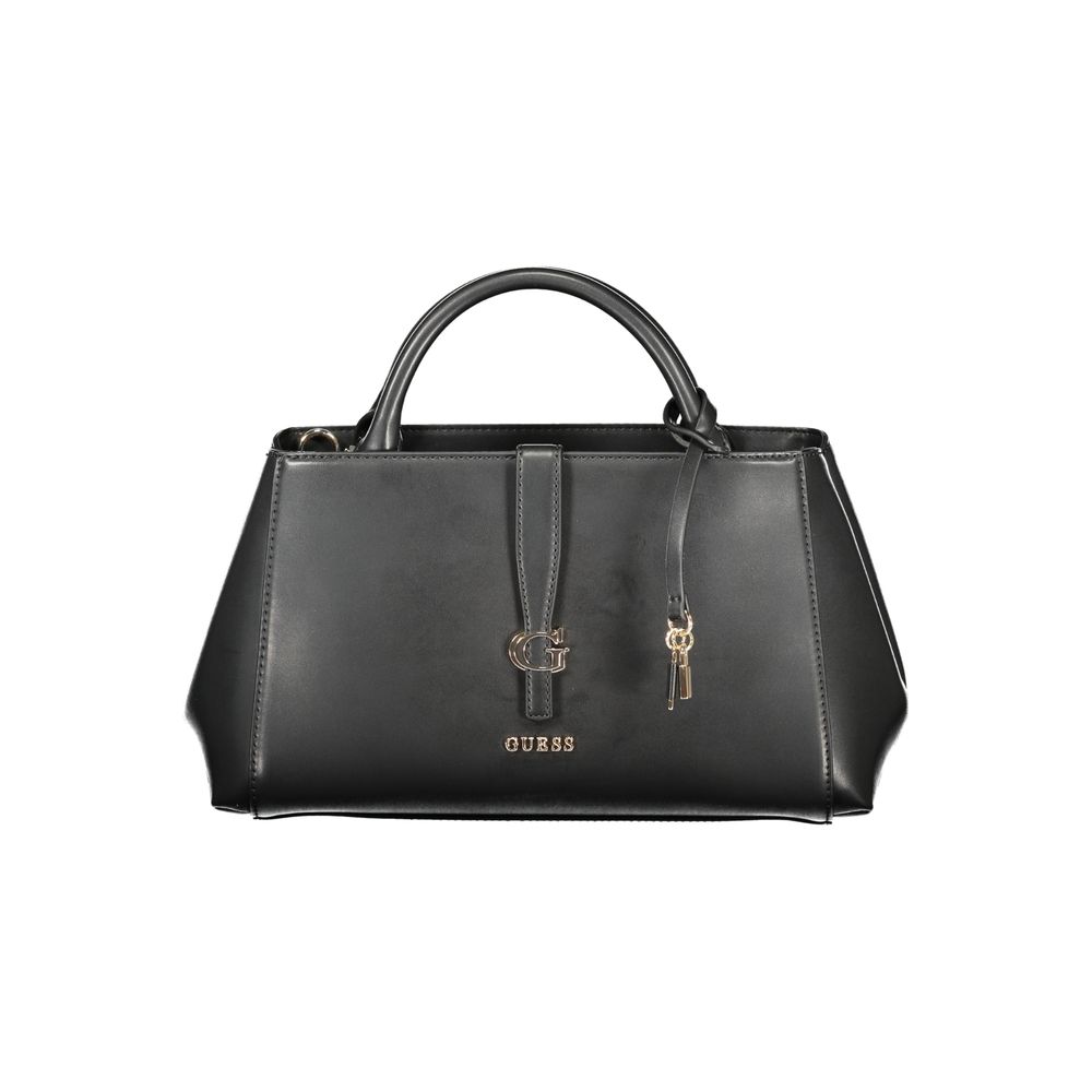 GUESS JEANS Black Polyurethane Women Handbag - CARRIE Bag