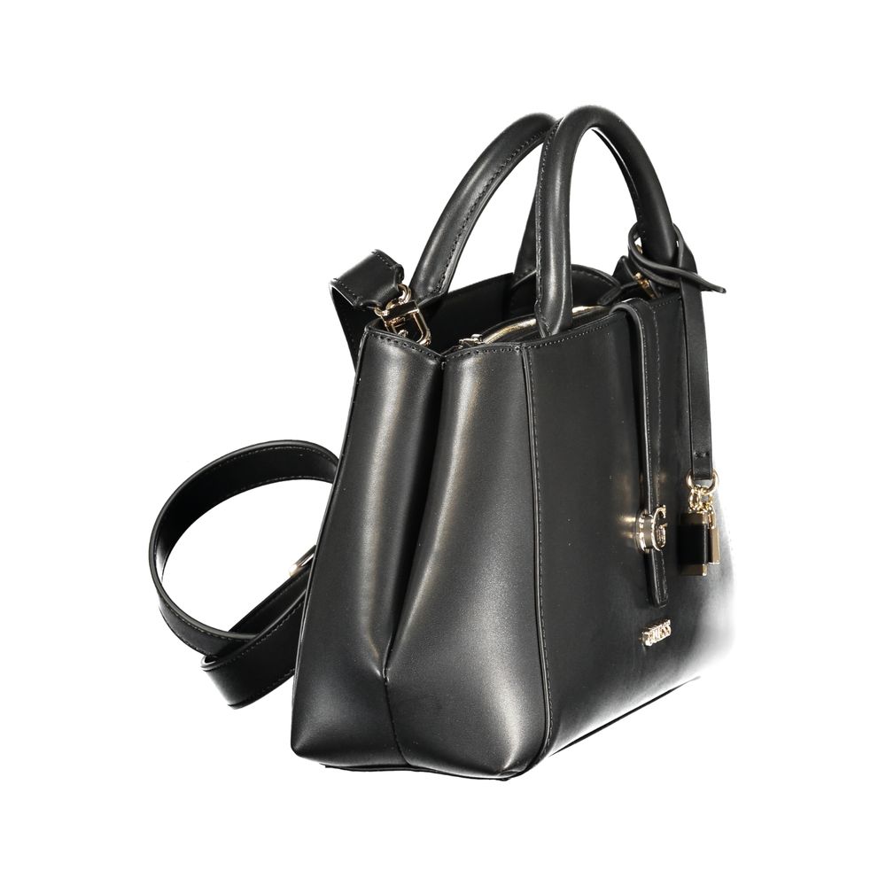 GUESS JEANS Black Polyurethane Women Handbag - CARRIE Bag
