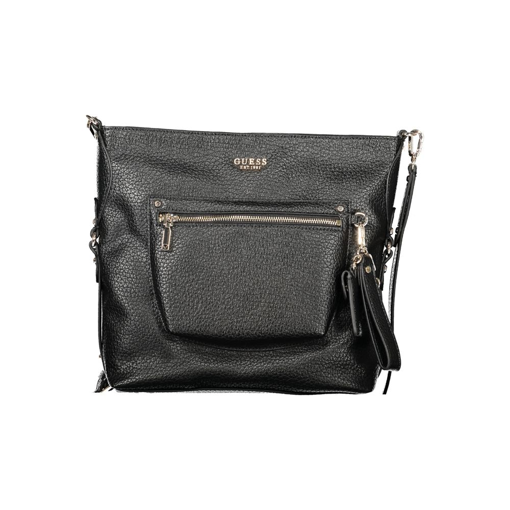 GUESS JEANS Black Polyurethane Women's Handbag - Marsha Bag