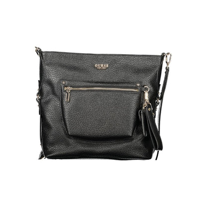 GUESS JEANS Black Polyurethane Women's Handbag - Marsha Bag