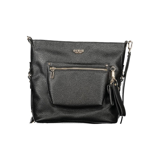 GUESS JEANS Black Polyurethane Women's Handbag - Marsha Bag